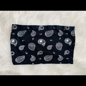 Black Bandana Crop Top